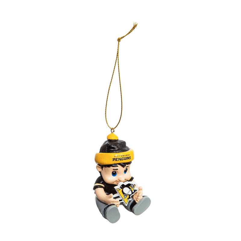 Team Sports America NHL Pittsburgh Penguins Remarkable Adorable Lil Fan Christmas Ornament - 2" Long x 2" Wide x 3" High