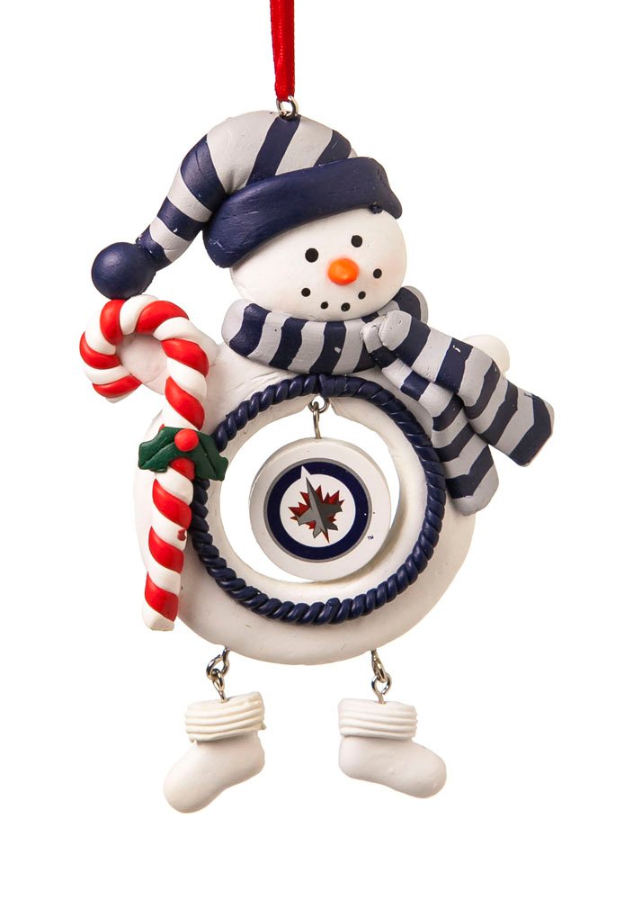 Team Sports America Winnipeg Jets Jolly Christmas Snowman Ornament