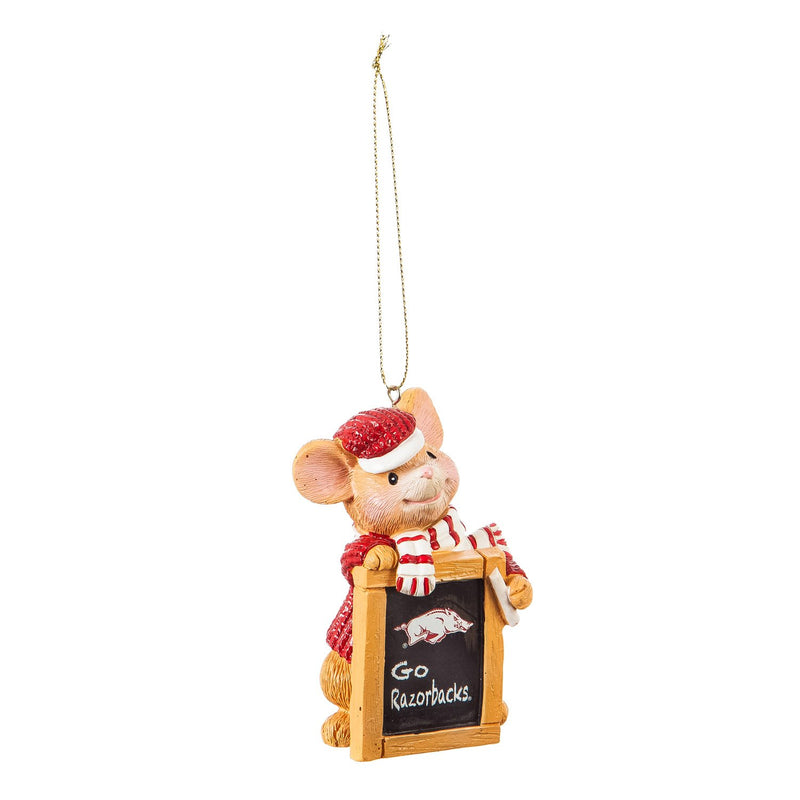 University of Arkansas, Holiday Mouse Ornament Officially Licensed Decorative Ornament for Sports Fans Ornament