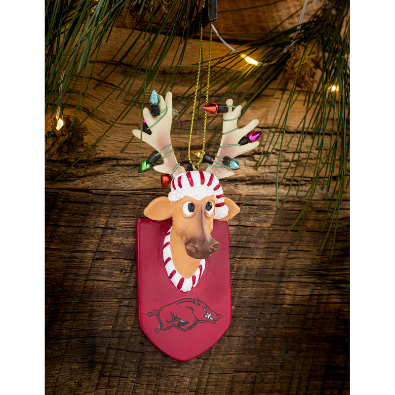 University of Arkansas, Resin Reindeer Ornament Officially Licensed Decorative Ornament for Sports Fans