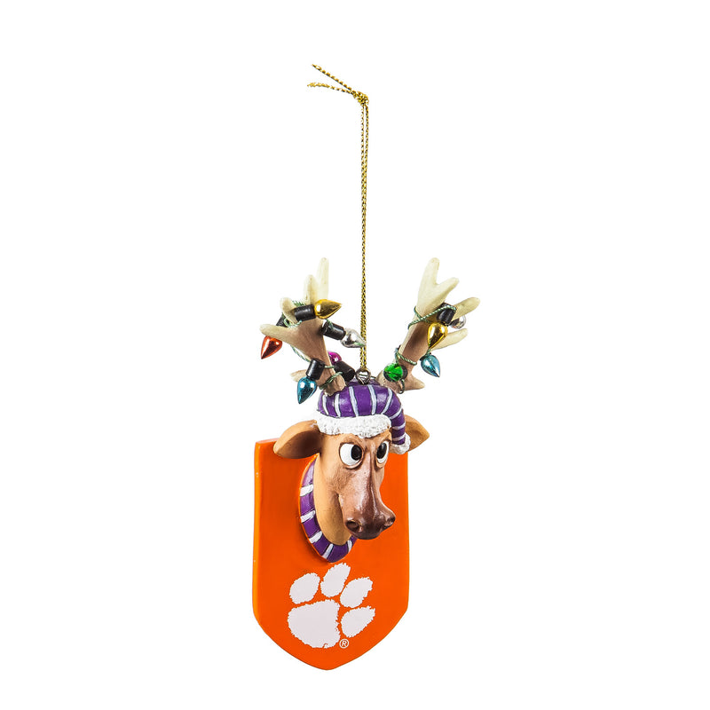 Clemson University, Resin Reindeer Ornament Officially Licensed Decorative Ornament for Sports Fans