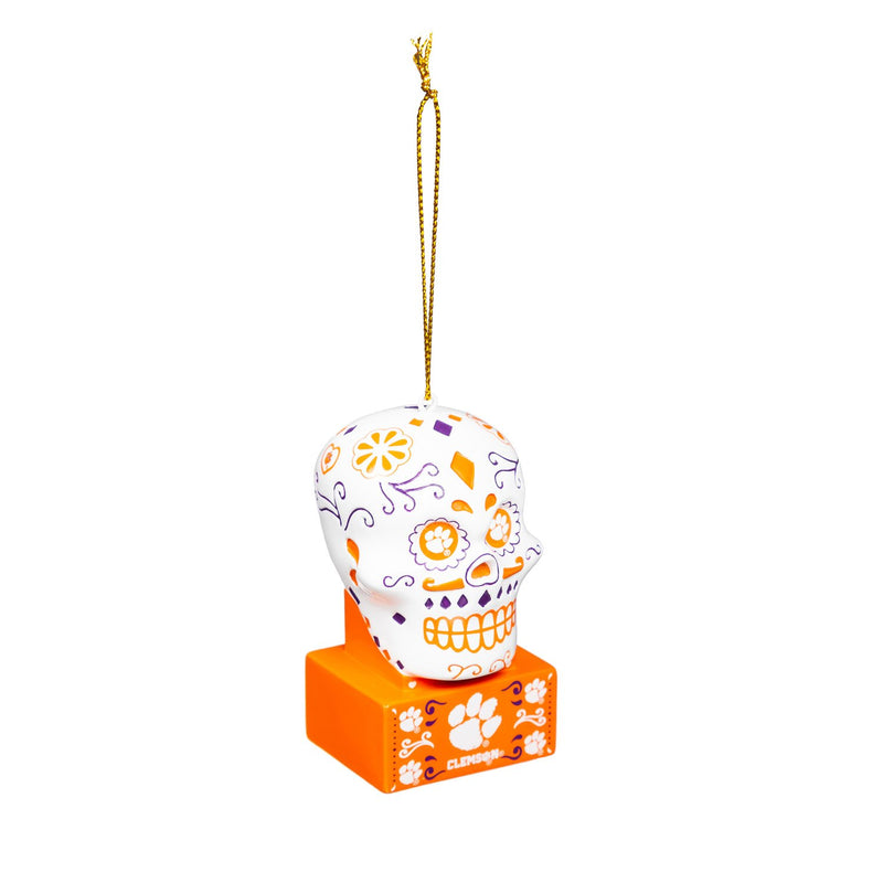 Clemson University, Sugar Skull Orn,3ot912sk