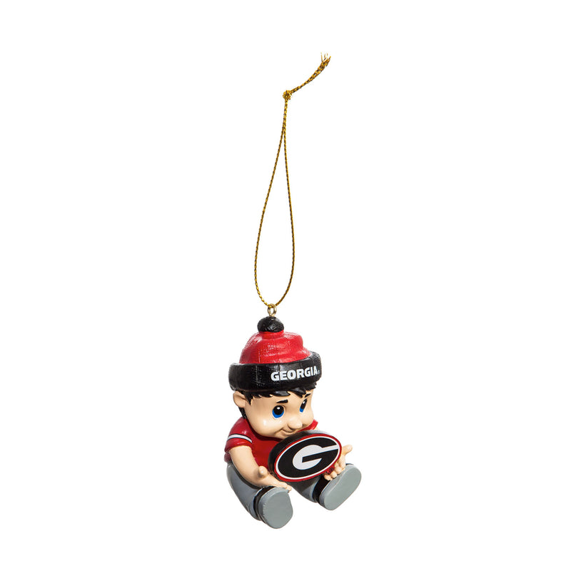 Team Sports America NCAA University of Georgia Remarkable Adorable Lil Fan Christmas Ornament - 2" Long x 2" Wide x 3" High