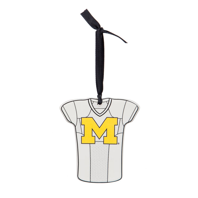 Team Sports America University of Michigan Personalizable Jersey Ornament with Team Color Markers