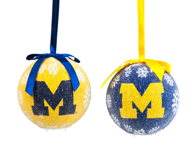 Team Sports America LED Boxed Ornament Set of 6, University Of Michigan, 3.15'' x 6.3 '' x 3.15'' inches