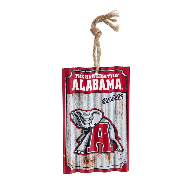 Team Sports America Alabama Crimson Tide Corrugated Metal Ornament