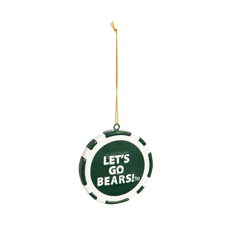Team Sports America NCAA Baylor University Unique Game Chip Christmas Ornament - 2.5" Long x 2.5" Wide x 0.25" High