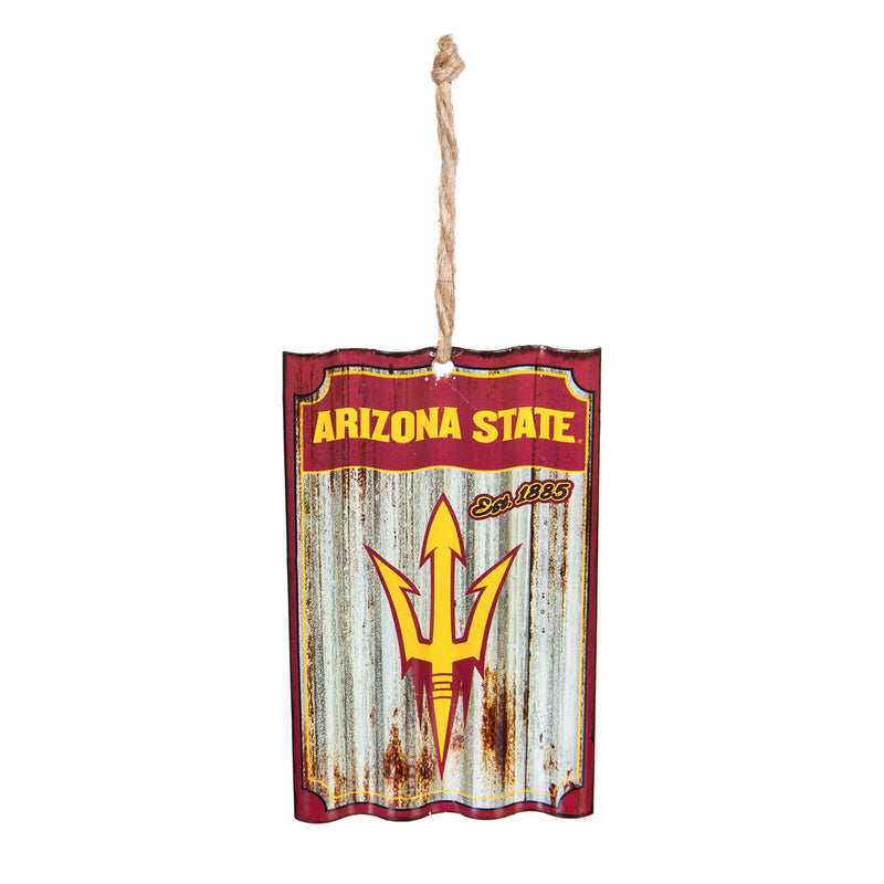 Team Sports America Arizona State Sun Devils Corrugated Metal Ornament