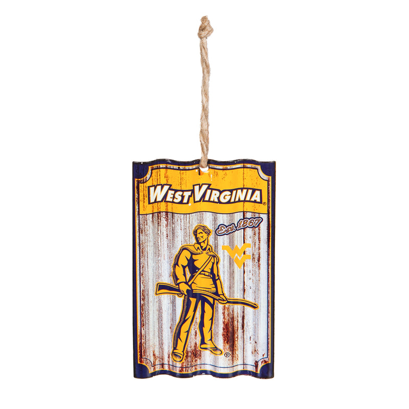 West Virginia University, Metal Corrugate Ornament,3ot967mc