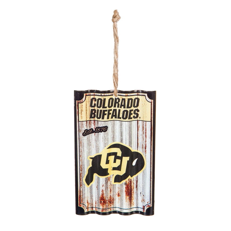 University of Colorado, Metal Corrugate Ornament,3ot968mc