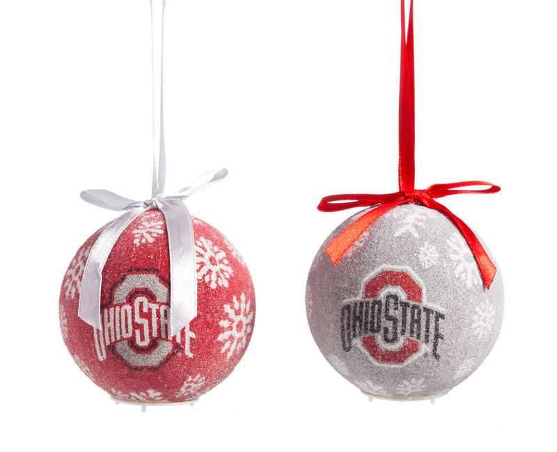 LED Boxed Ornament Set of 6, Ohio State University,3ot973b