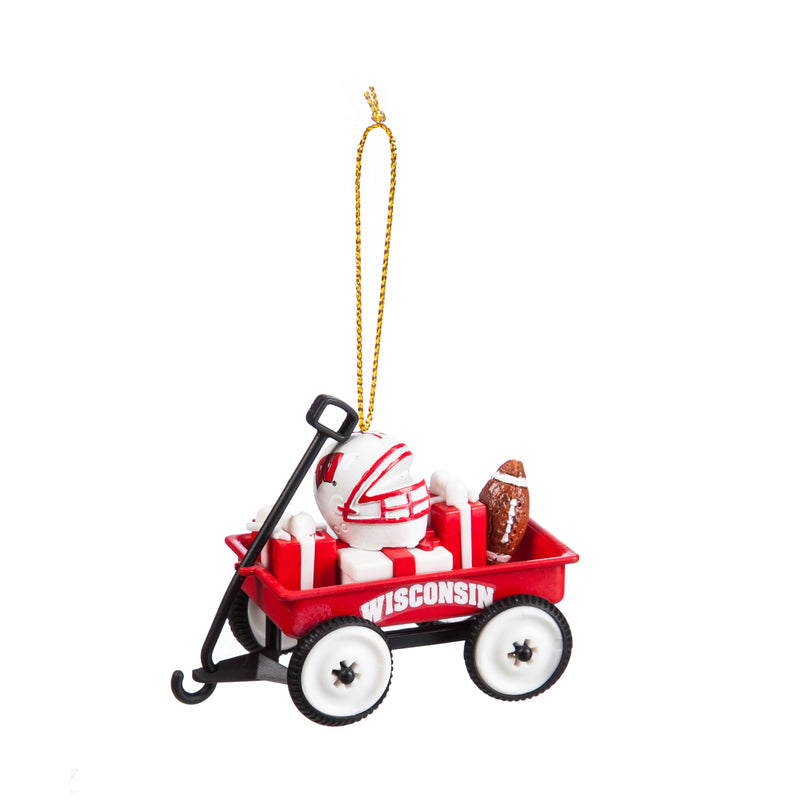 Team Wagon Ornament, Wisconsin,3ot984wgn