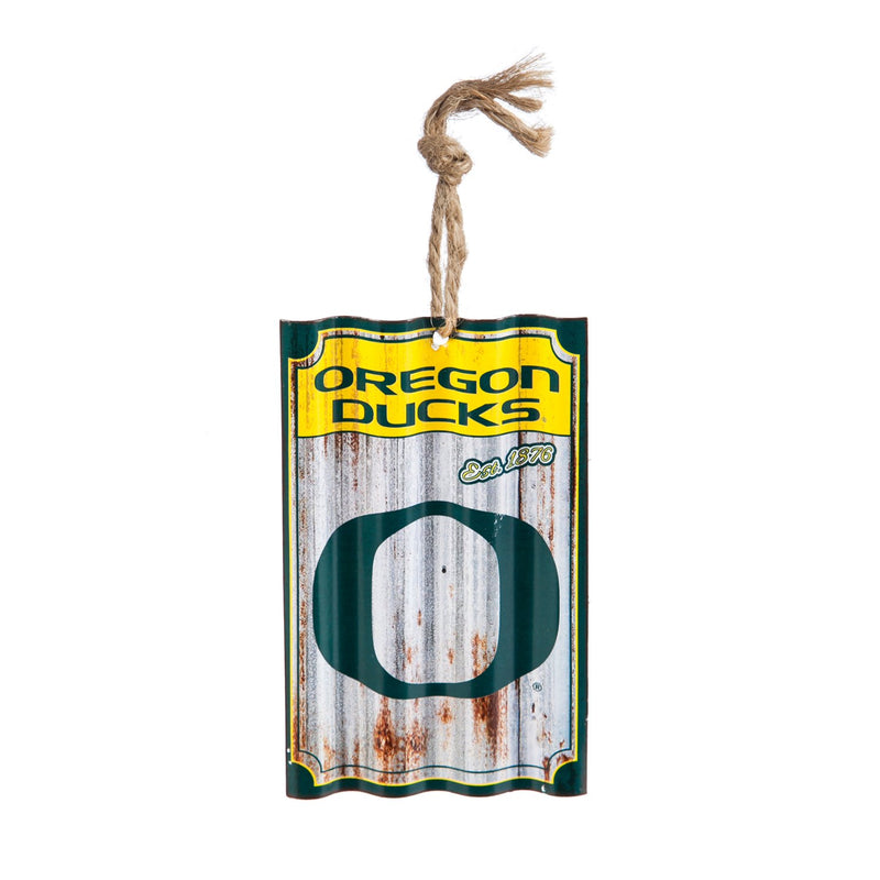 University of Oregon, Metal Corrugate Ornament,3ot986mc