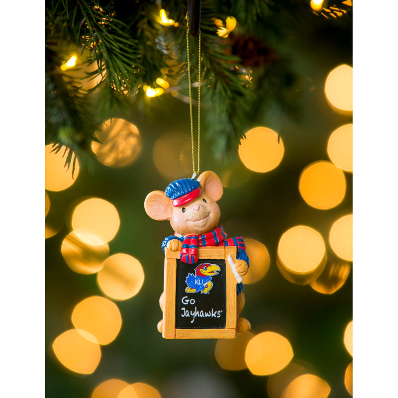 University of Kansas, Holiday Mouse Ornament,3ot996mou