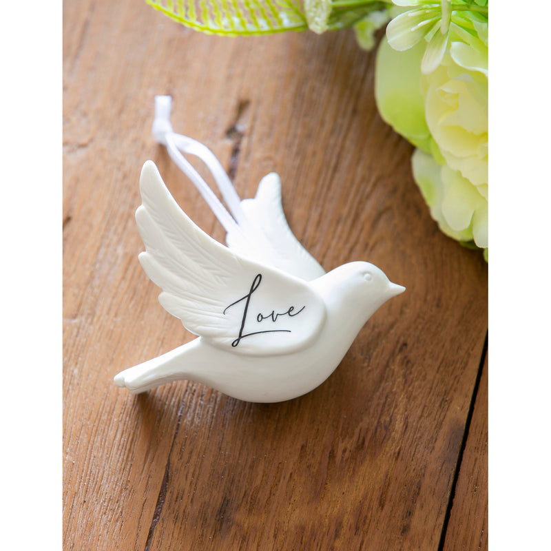 3D Porcelain Dove Ornament in Gift Box