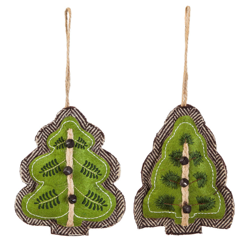 Polyester Christmas Tree Ornament, 2 ASST,3otf113