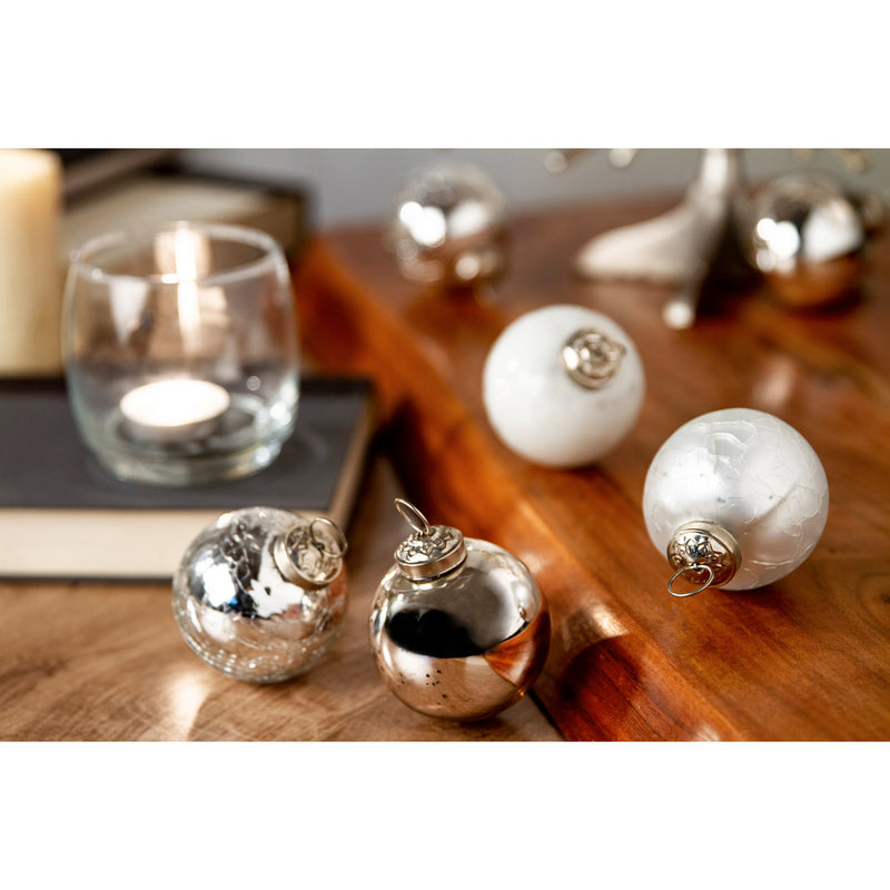 2.5'' Christmas Chic Round Ornaments, Set of 12