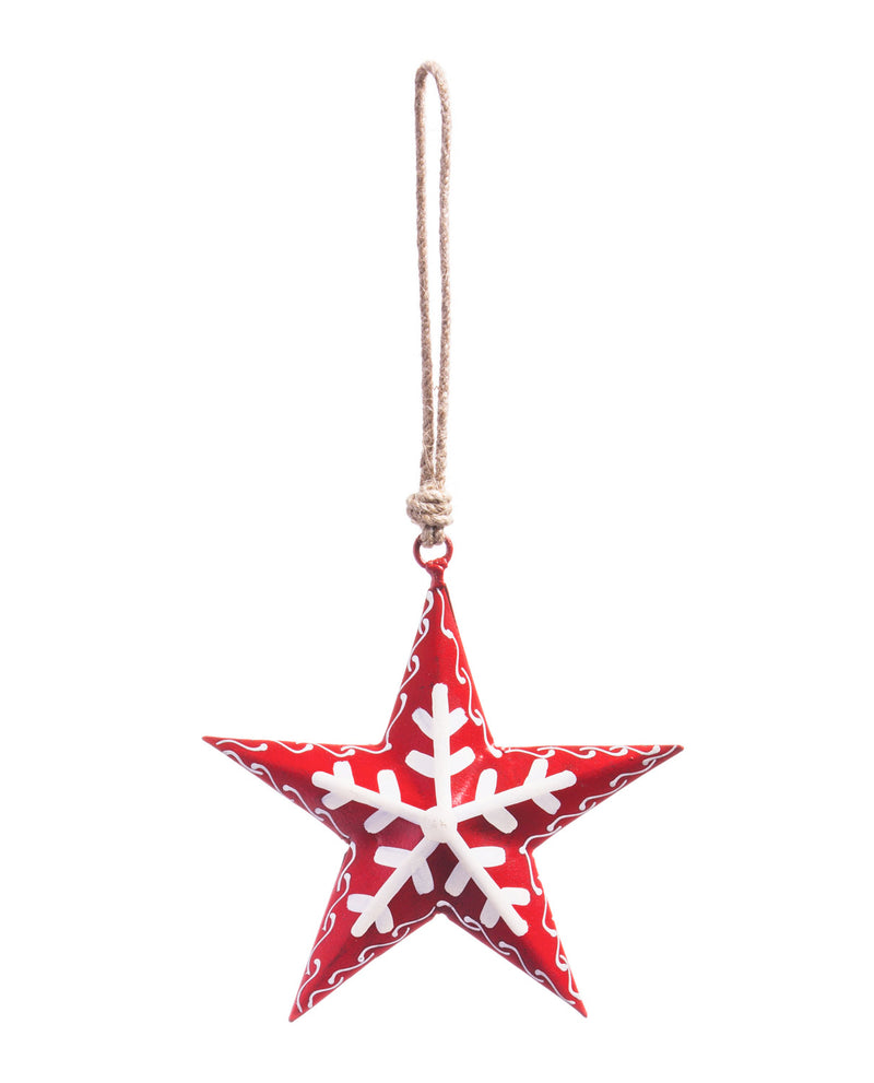 Red Metal Nordic Stars, Set of 3,3otm083