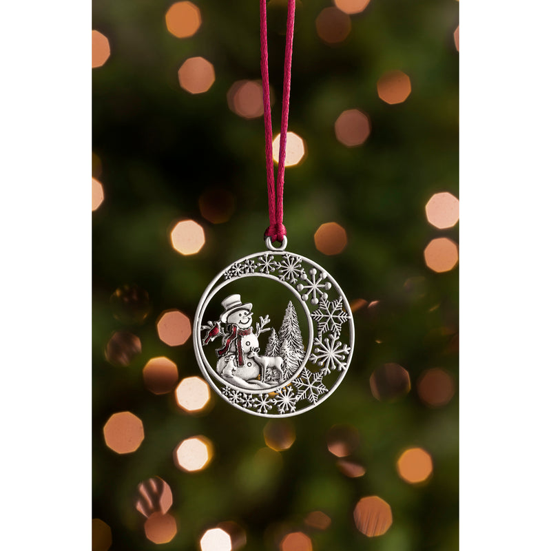 Pewter Winter Snowman  Ornament,3otm290