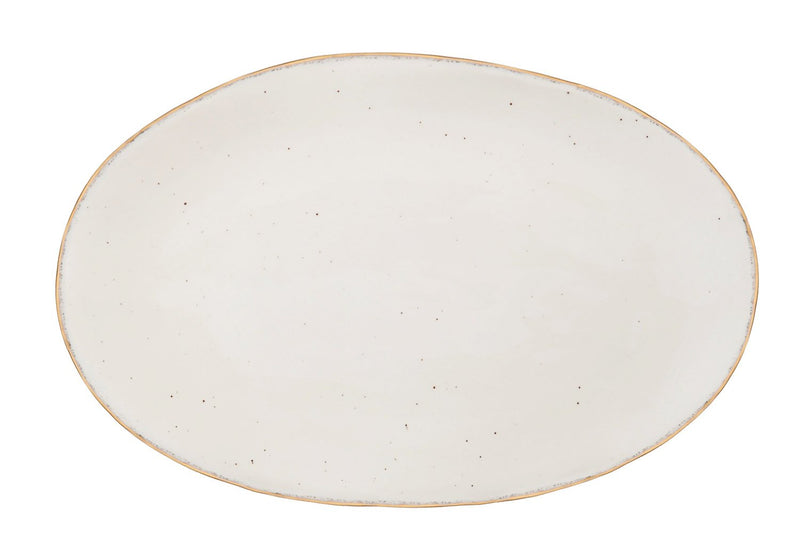 Christmas Chic 13'' Ceramic Platter w/metallic accents,3pct15025