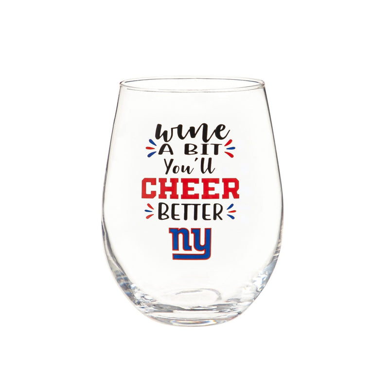 New York Giants, 17oz Boxed Stemless Wine,3sl3820