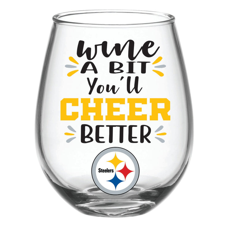 Pittsburgh Steelers, 17oz Boxed Stemless Wine,3sl3824