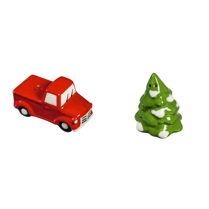 Truck and Tree  Stackable Salt and Pepper Shaker Set,3spc056