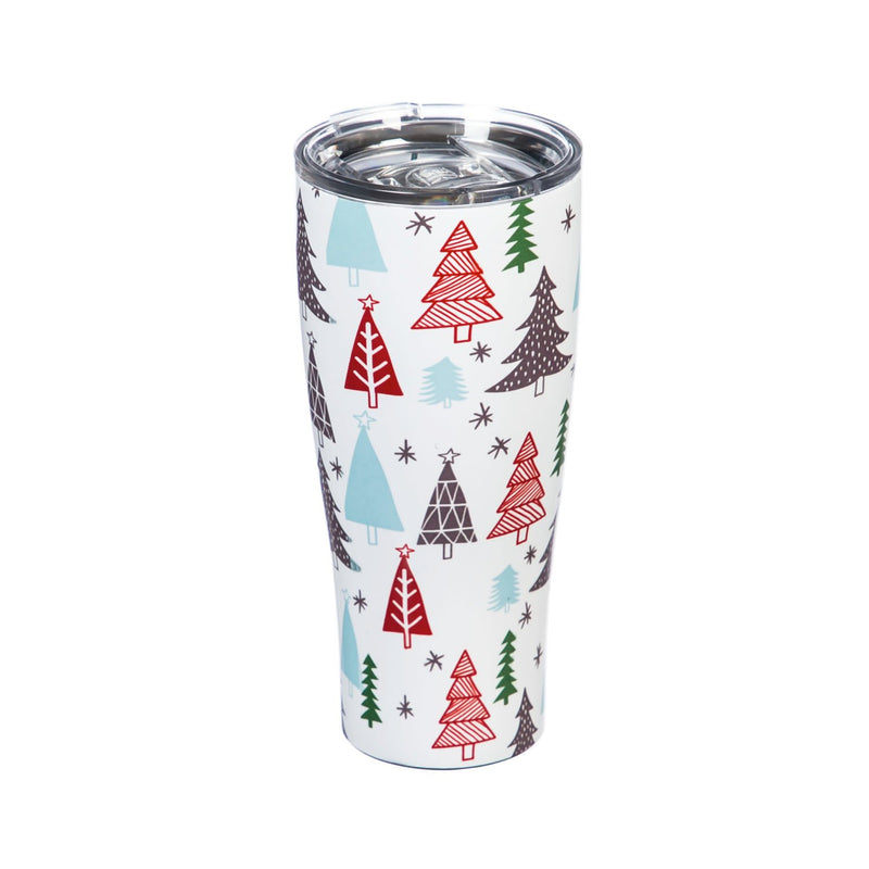 Double Wall  Stainless Steel Cup, 17 OZ., Festive Woodland,3ssh7321