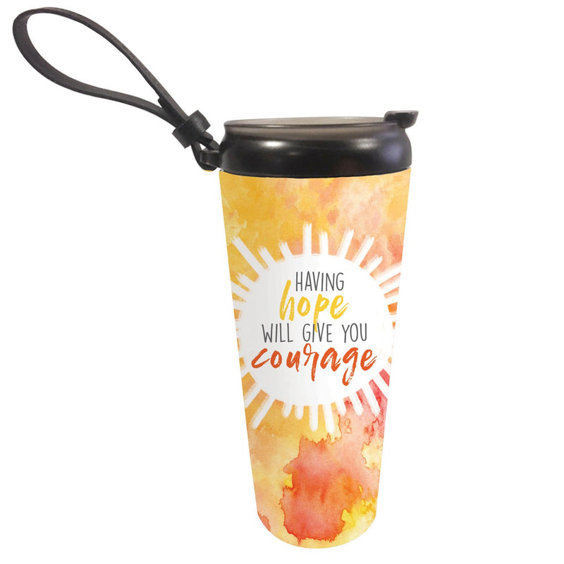 Stainless Steel Travel Cup, 17 OZ, Hope and Courage,3sspu7571