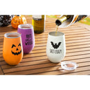 Double Wall Stainless Steel Stemless Wine Tumbler, 12 OZ, Glow-In-The-Dark, "Shit Crazy",3swgd001