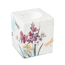 Ceramic Square Tealight Holder, Vivid Bouquet, Set of 2,3th7057c