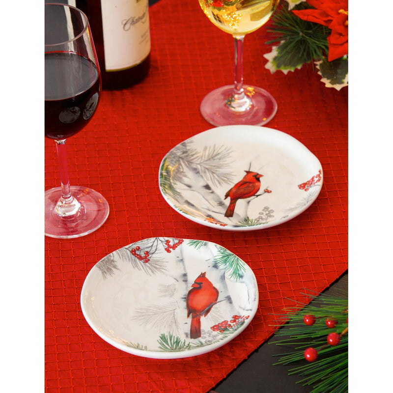 Ceramic 6'' Appetizer Plate,  Christmas Cadence, 2 Asst,3tsh7883