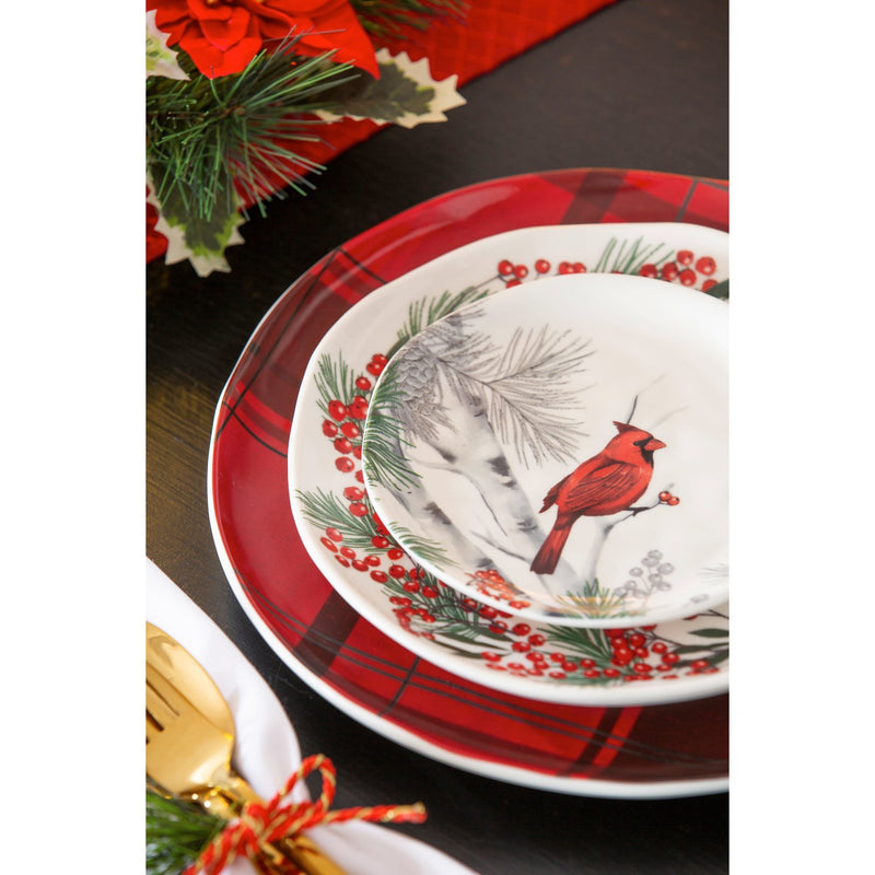 Ceramic 6'' Appetizer Plate,  Christmas Cadence, 2 Asst,3tsh7883