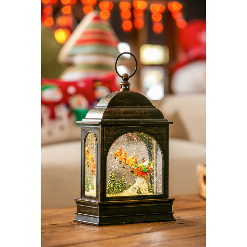 11'' Tall LED Musical Lantern with Spinning Action and Timer function Table Decor, Holiday Delivery