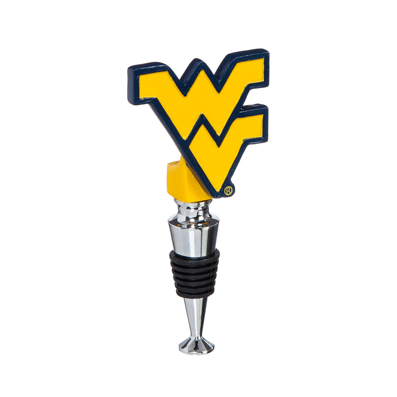 Team Sports America West Virginia University Hand-Painted Team Logo Bottle Stopper