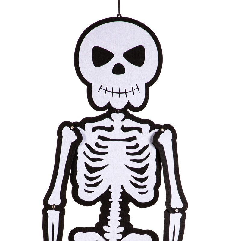 Posable Trick or Treat Halloween Skeleton Hanging Décor,401259a