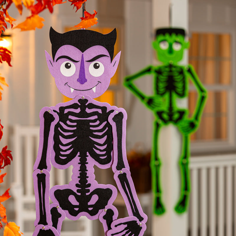 Posable Boo Buddy Halloween Skeleton Hanging Décor,401259b