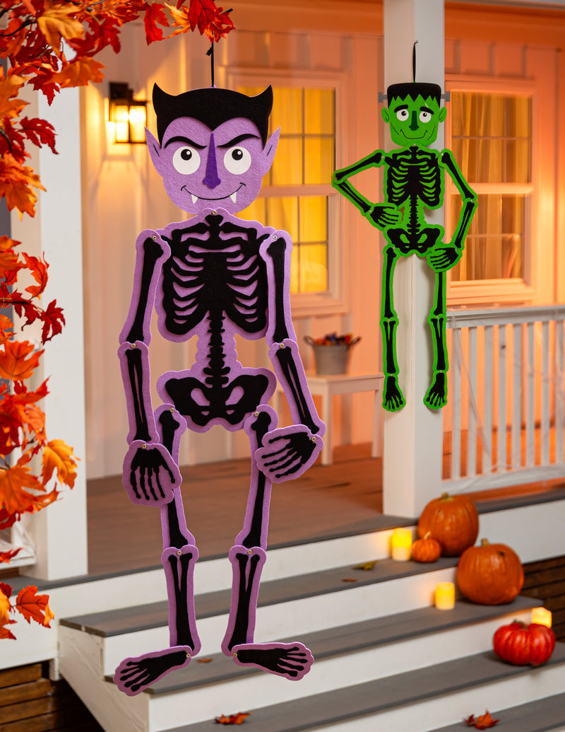 Posable Boo Buddy Halloween Skeleton Hanging Décor,401259b