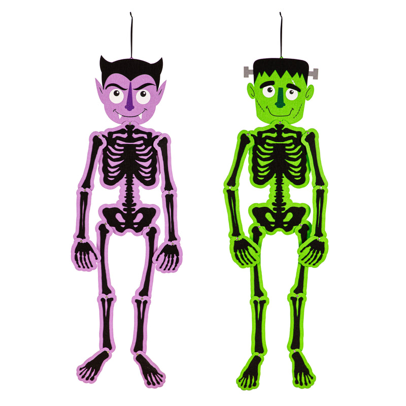 Posable Boo Buddy Halloween Skeleton Hanging Décor,401259b