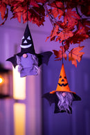 Animated Shaking Halloween Gnome with Sound Hanging Decor,401267bl