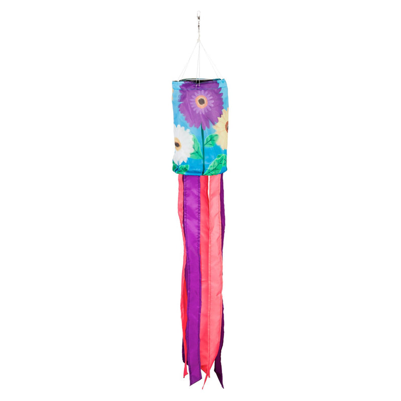 Gerbera Daisies Solar Motion Windsock,37.8"x7.08"x7.08"inches