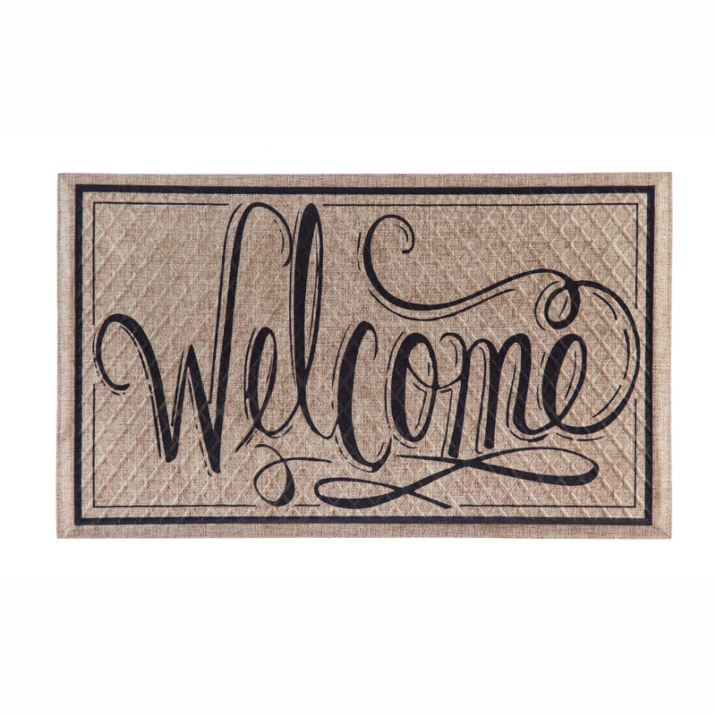 Welcome Script Embossed Mat,41em2384