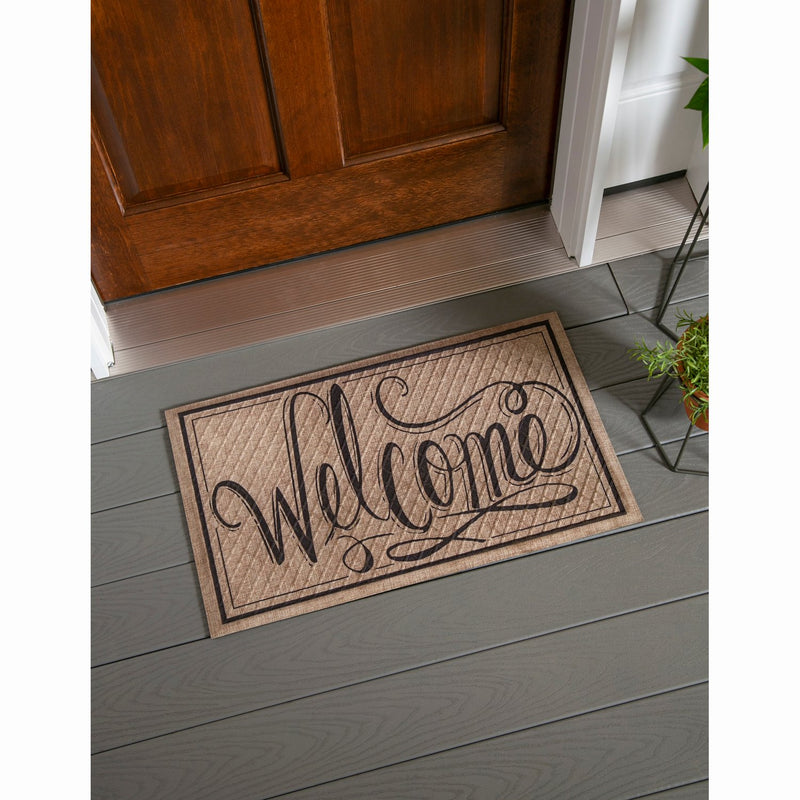 Welcome Script Embossed Mat,41em2384