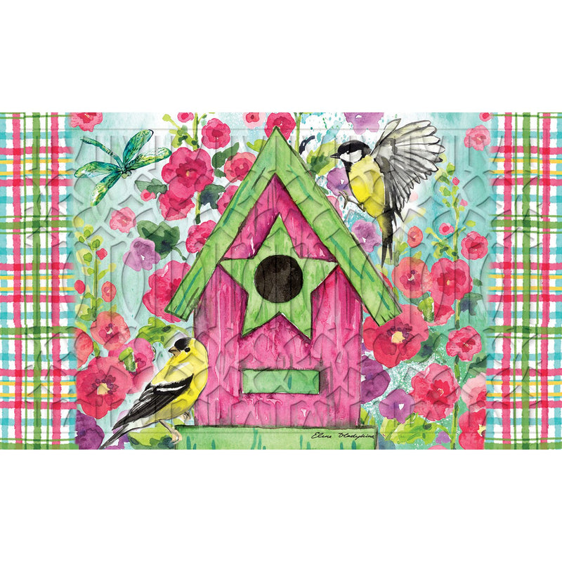 Bright Birdhouse Embossed Floor Mat,41em2522