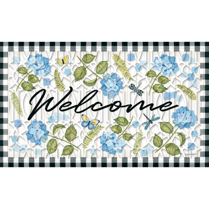 Dragonfly Welcome Embossed Floor Mat,41em2570