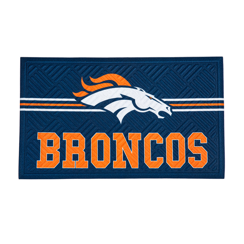 Embossed Mat, Cross Hatch, Denver Broncos,41em3809ch