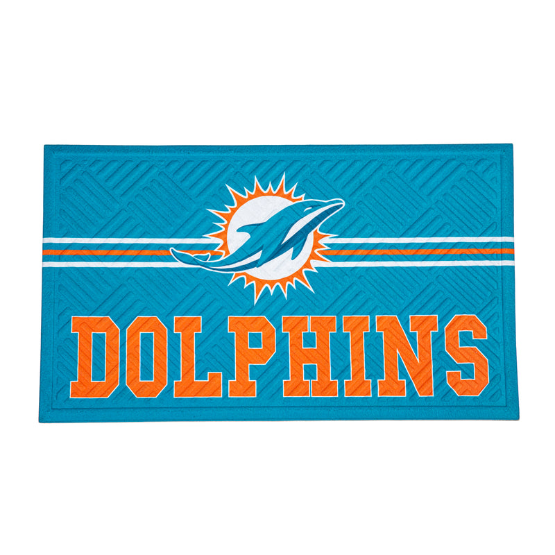 Embossed Mat, Cross Hatch, Miami Dolphins,41em3816ch