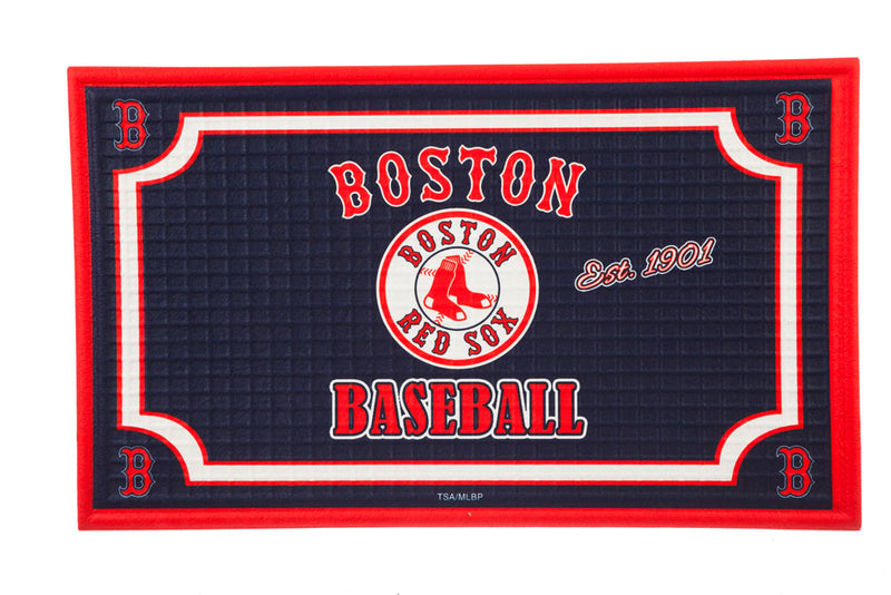Team Sports America Boston Red Sox Embossed Floor Mat, 18 x 30 inches