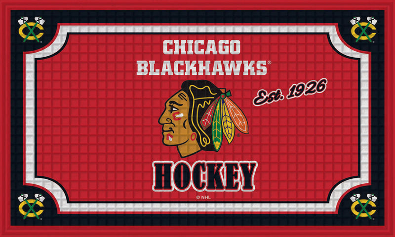 Embossed Door Mat-Chicago Blackhawks,41em4355