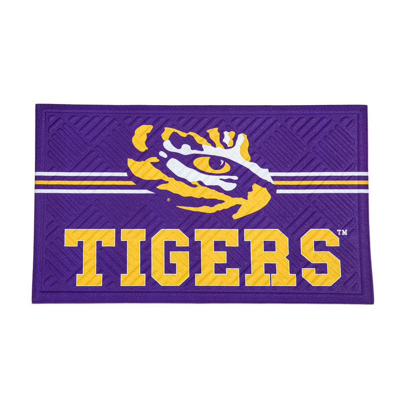 Evergreen Floormat,Embossed Mat, Cross Hatch, Louisiana State University,0.25x30x18 Inches